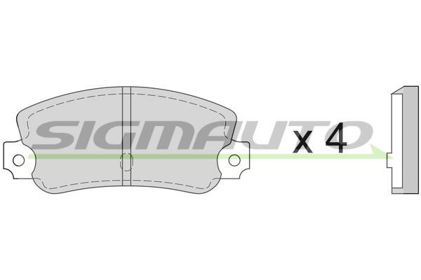 Sigmauto SPA074 Brake Pad Set, disc brake SPA074