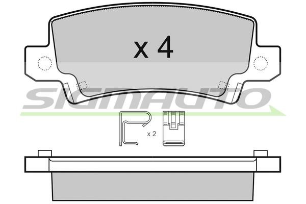 Sigmauto SPB070 Brake Pad Set, disc brake SPB070