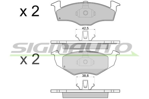 Sigmauto SPA682 Brake Pad Set, disc brake SPA682