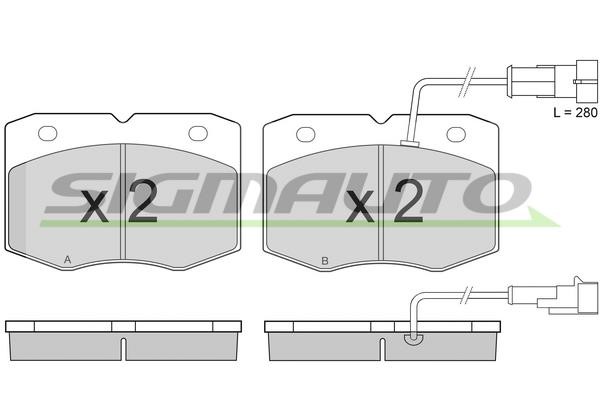 Sigmauto SPA949 Brake Pad Set, disc brake SPA949