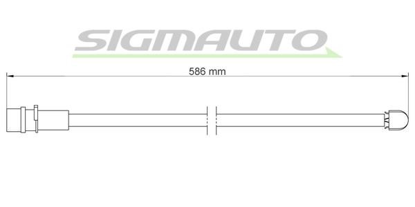 Sigmauto WI0538 Warning contact, brake pad wear WI0538