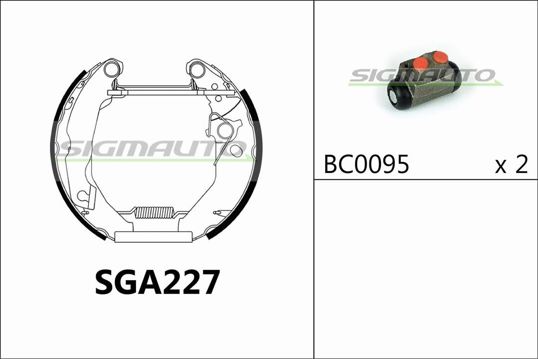 Sigmauto SGA227 Brake shoe set SGA227