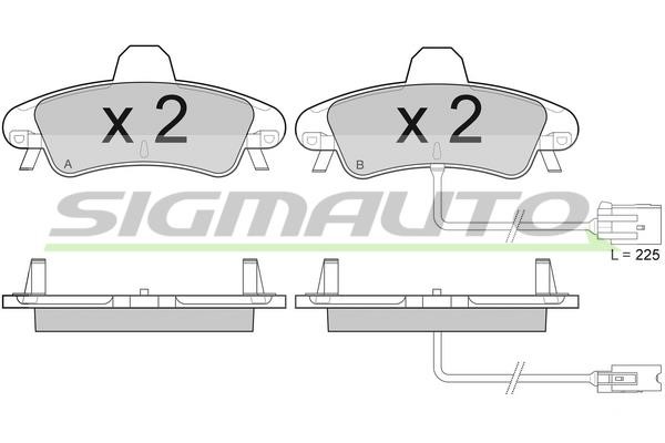 Sigmauto SPA932 Brake Pad Set, disc brake SPA932