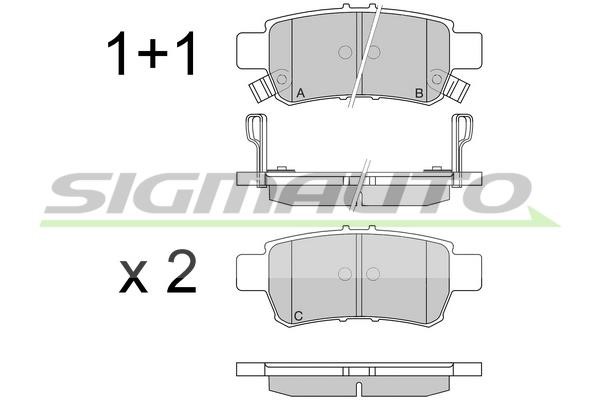 Sigmauto SPB259 Brake Pad Set, disc brake SPB259