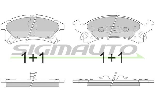 Sigmauto SPA893 Brake Pad Set, disc brake SPA893