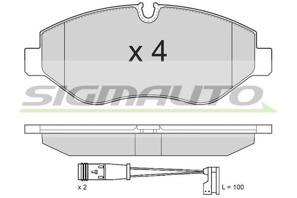 Sigmauto SPB292TR Brake Pad Set, disc brake SPB292TR