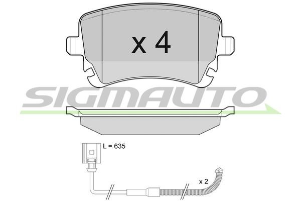 Sigmauto SPB087 Brake Pad Set, disc brake SPB087