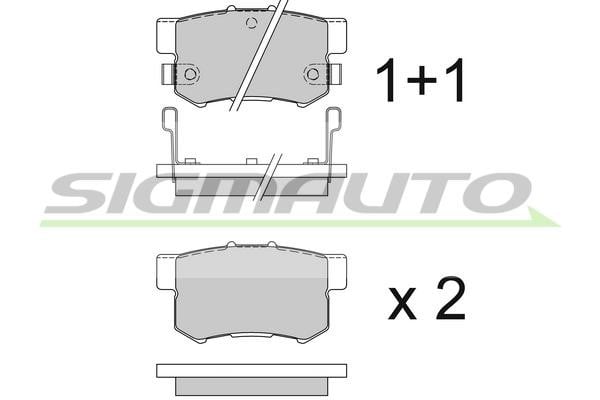 Sigmauto SPA544 Brake Pad Set, disc brake SPA544