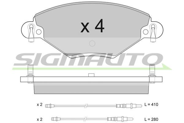 Sigmauto SPA939 Brake Pad Set, disc brake SPA939