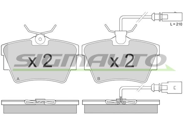 Sigmauto SPA867 Brake Pad Set, disc brake SPA867