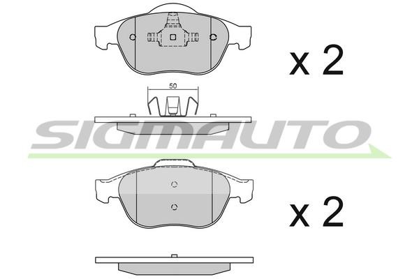 Sigmauto SPA970 Brake Pad Set, disc brake SPA970