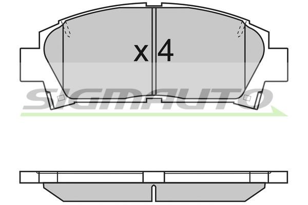 Sigmauto SPA752 Brake Pad Set, disc brake SPA752