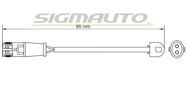 Sigmauto WI0653 Warning contact, brake pad wear WI0653