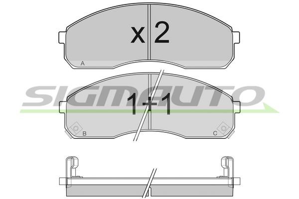 Sigmauto SPB039 Brake Pad Set, disc brake SPB039