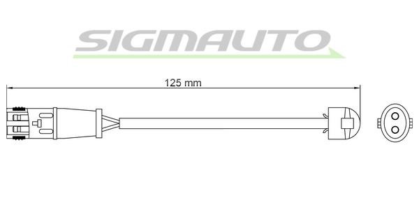 Sigmauto WI0634 Warning contact, brake pad wear WI0634