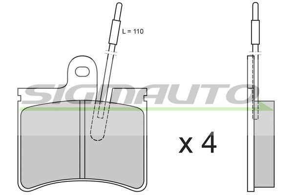 Sigmauto SPA161 Brake Pad Set, disc brake SPA161