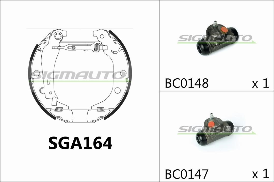 Sigmauto SGA164 Brake shoe set SGA164