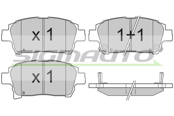Sigmauto SPB201 Brake Pad Set, disc brake SPB201