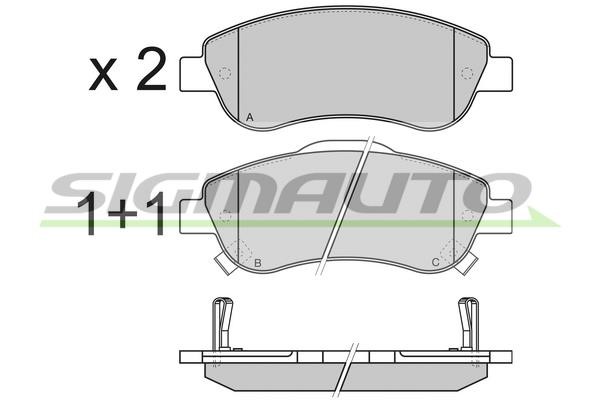 Sigmauto SPB352 Brake Pad Set, disc brake SPB352