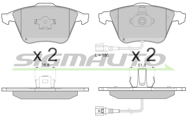 Sigmauto SPB136 Brake Pad Set, disc brake SPB136