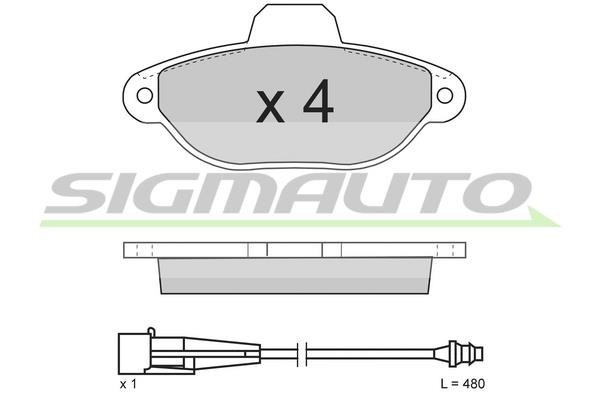 Sigmauto SPA626 Brake Pad Set, disc brake SPA626