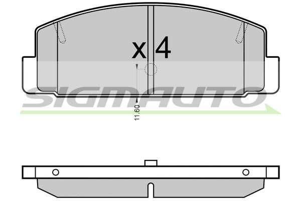 Sigmauto SPB090 Brake Pad Set, disc brake SPB090