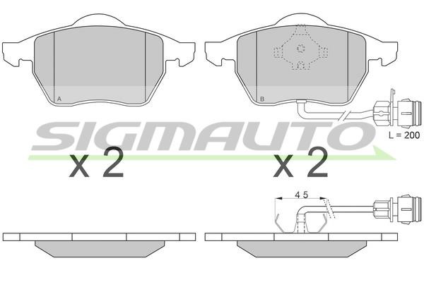 Sigmauto SPA733 Brake Pad Set, disc brake SPA733
