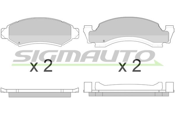 Sigmauto SPA798 Brake Pad Set, disc brake SPA798