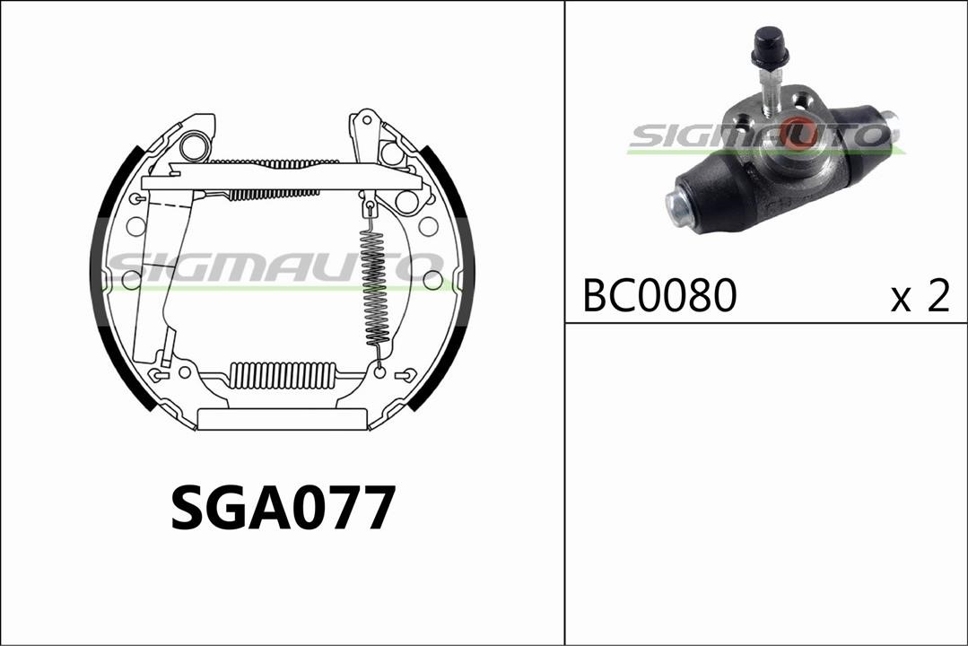 Sigmauto SGA077 Brake shoe set SGA077