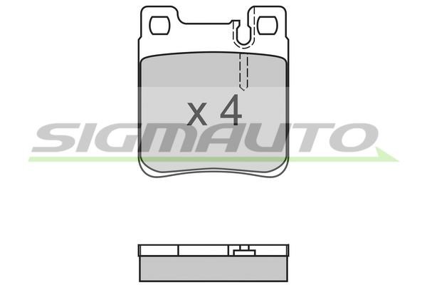 Sigmauto SPA653 Brake Pad Set, disc brake SPA653