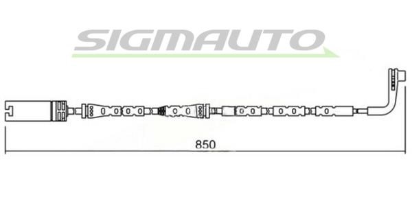 Sigmauto WI0635 Warning contact, brake pad wear WI0635