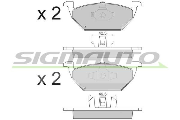 Sigmauto SPA835 Brake Pad Set, disc brake SPA835