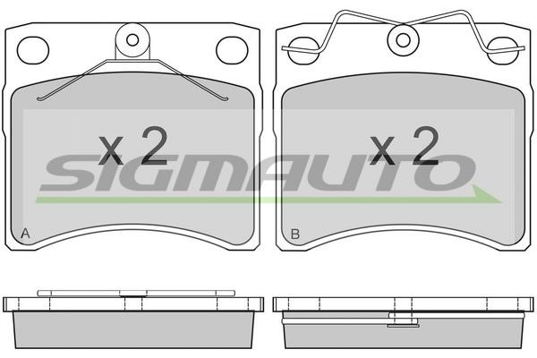 Sigmauto SPA802 Brake Pad Set, disc brake SPA802