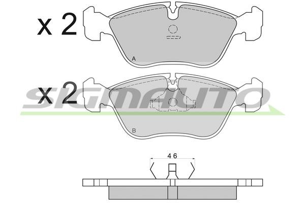 Sigmauto SPA559 Brake Pad Set, disc brake SPA559