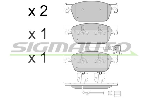 Sigmauto SPB478 Brake Pad Set, disc brake SPB478
