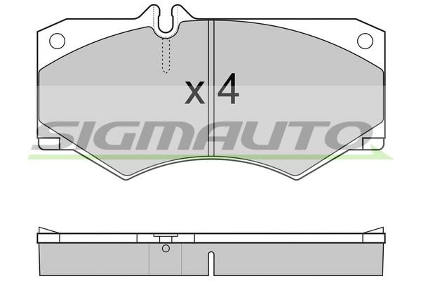 Sigmauto SPA238 Brake Pad Set, disc brake SPA238