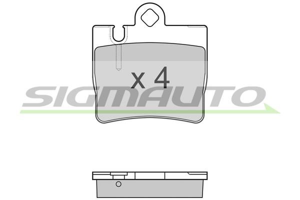 Sigmauto SPA999 Brake Pad Set, disc brake SPA999
