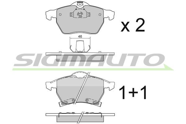 Sigmauto SPA813 Brake Pad Set, disc brake SPA813