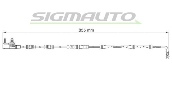 Sigmauto WI0906 Warning contact, brake pad wear WI0906