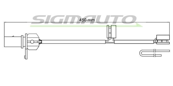 Sigmauto WI0949 Warning contact, brake pad wear WI0949