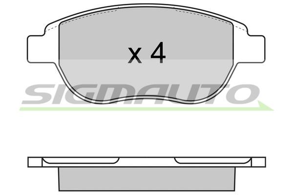 Sigmauto SPA972 Brake Pad Set, disc brake SPA972