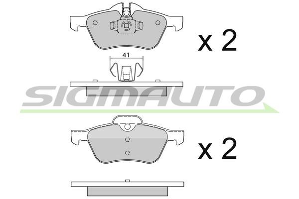 Sigmauto SPA995 Brake Pad Set, disc brake SPA995