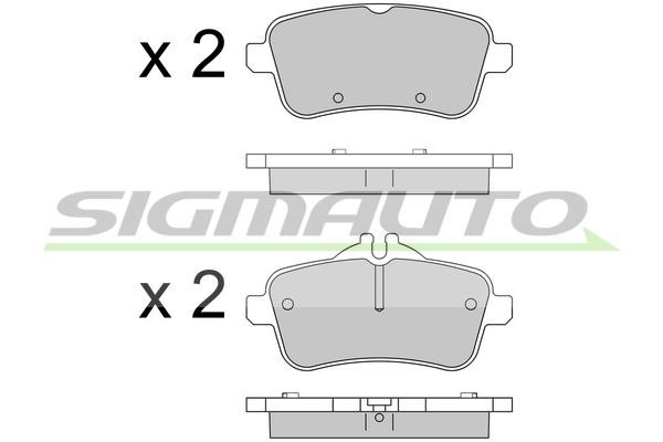 Sigmauto SPB539 Brake Pad Set, disc brake SPB539