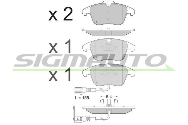 Sigmauto SPB394 Brake Pad Set, disc brake SPB394