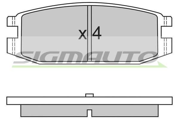 Sigmauto SPA331 Brake Pad Set, disc brake SPA331