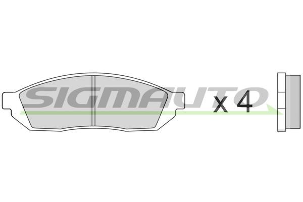 Sigmauto SPA176 Brake Pad Set, disc brake SPA176