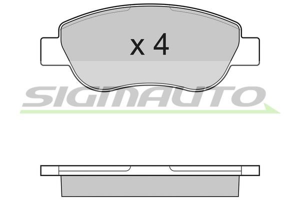 Sigmauto SPB186 Brake Pad Set, disc brake SPB186