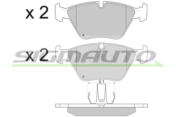 Sigmauto SPA773 Brake Pad Set, disc brake SPA773