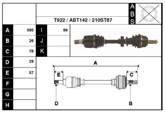 Technik'a 67210 Drive shaft 67210