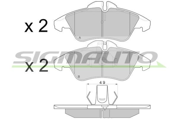 Sigmauto SPA687TR Brake Pad Set, disc brake SPA687TR